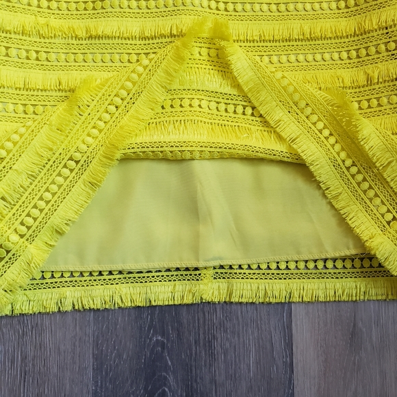 J.CREW NEON YELLOW FRINGE DRESS - Picture 8 of 10